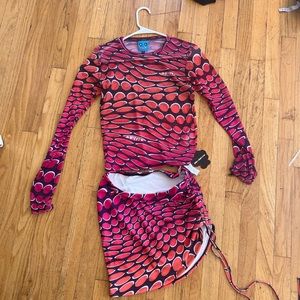 Omighty Warp Mesh Top in Pink